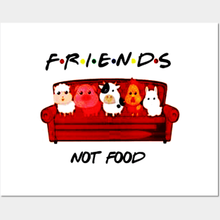 friends not food eating animals is weird Posters and Art